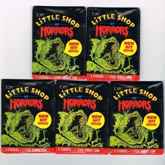 Little Shop Of Horrors 1986 Topps Sticker Wax Packs. Get 4 Packs !!! VINTAGE - Picture 7 of 7